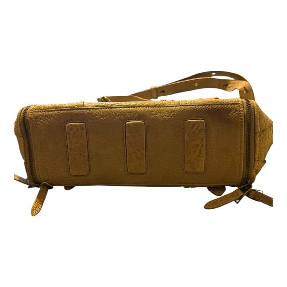 OLIVIA HARRIS Brown Leather Shoulder Bag/Crossbody - Military-ish Look - Picture 3 of 11